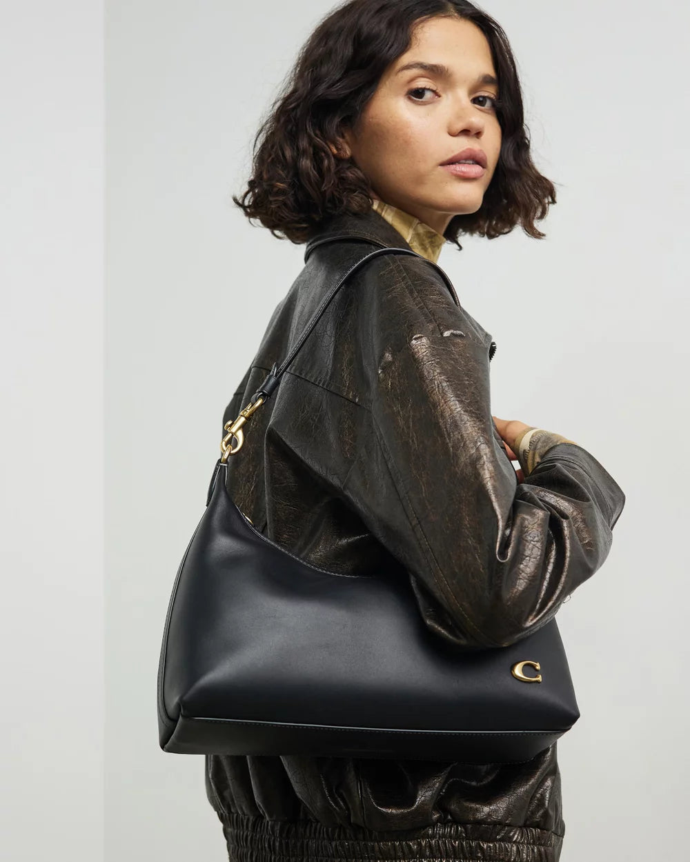 Original Outlet Coach Glove Tanned Leather Juliet Shoulder Bag