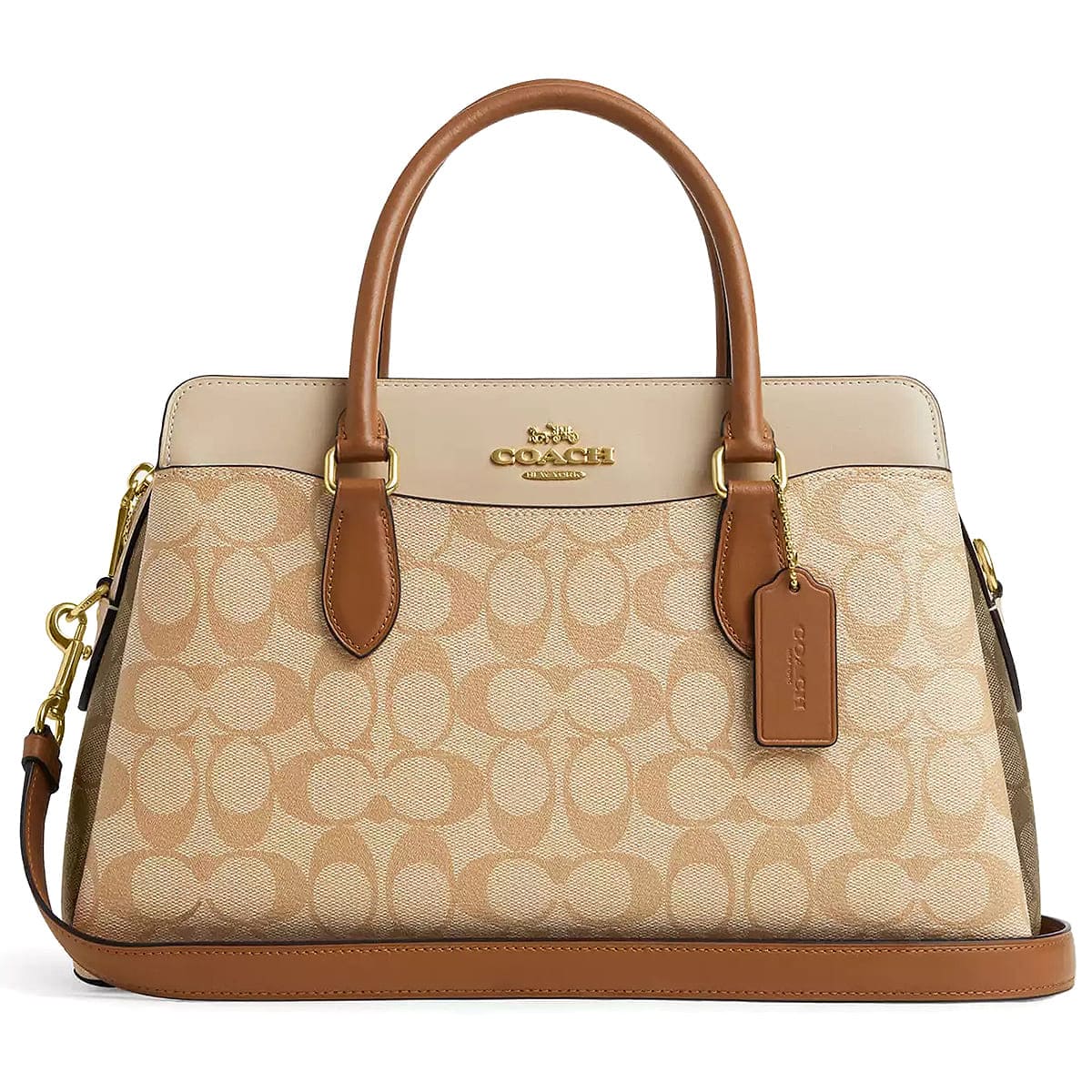 Original Outlet Coach Light Khaki – Khaki Multi Women Crossbody