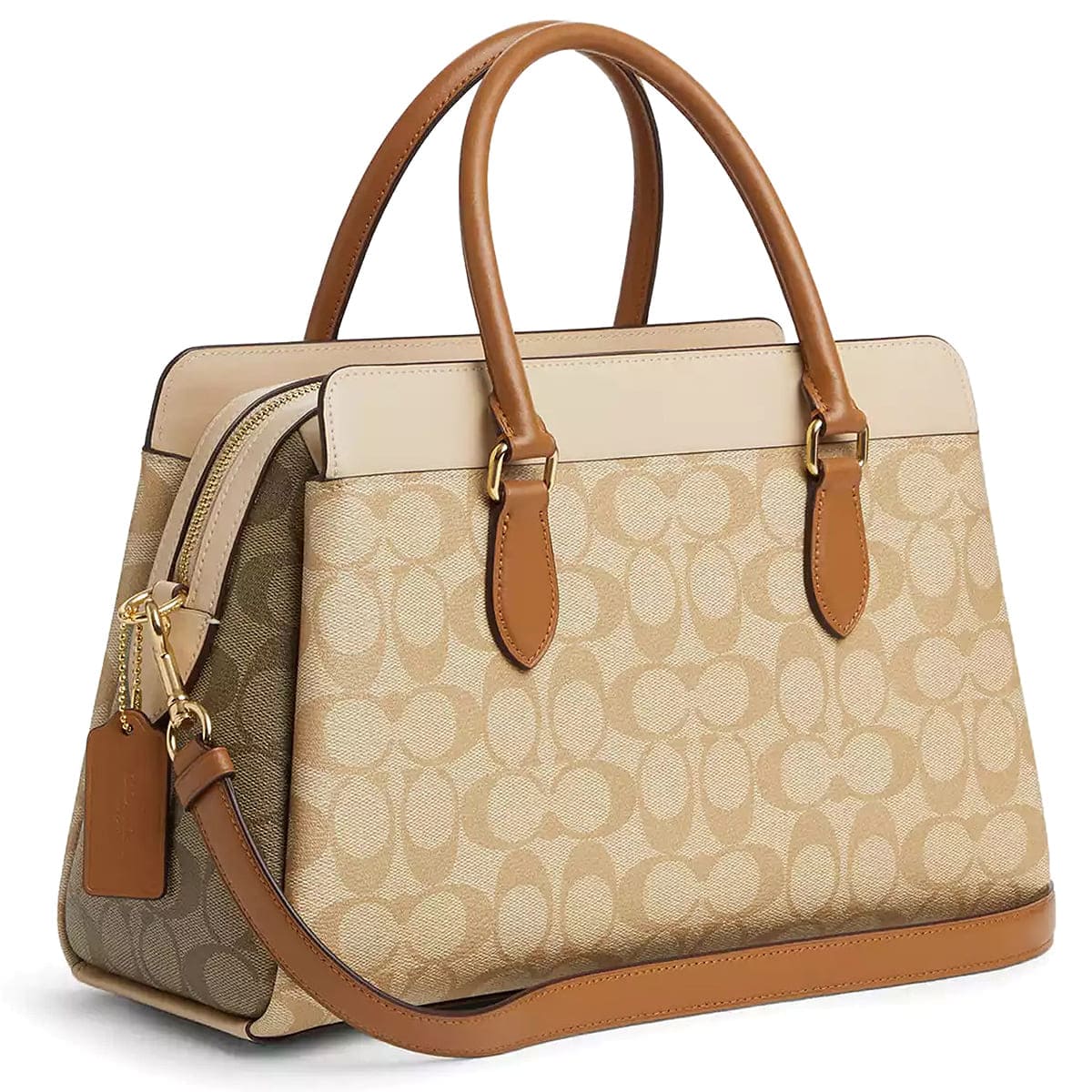 Original Outlet Coach Light Khaki – Khaki Multi Women Crossbody