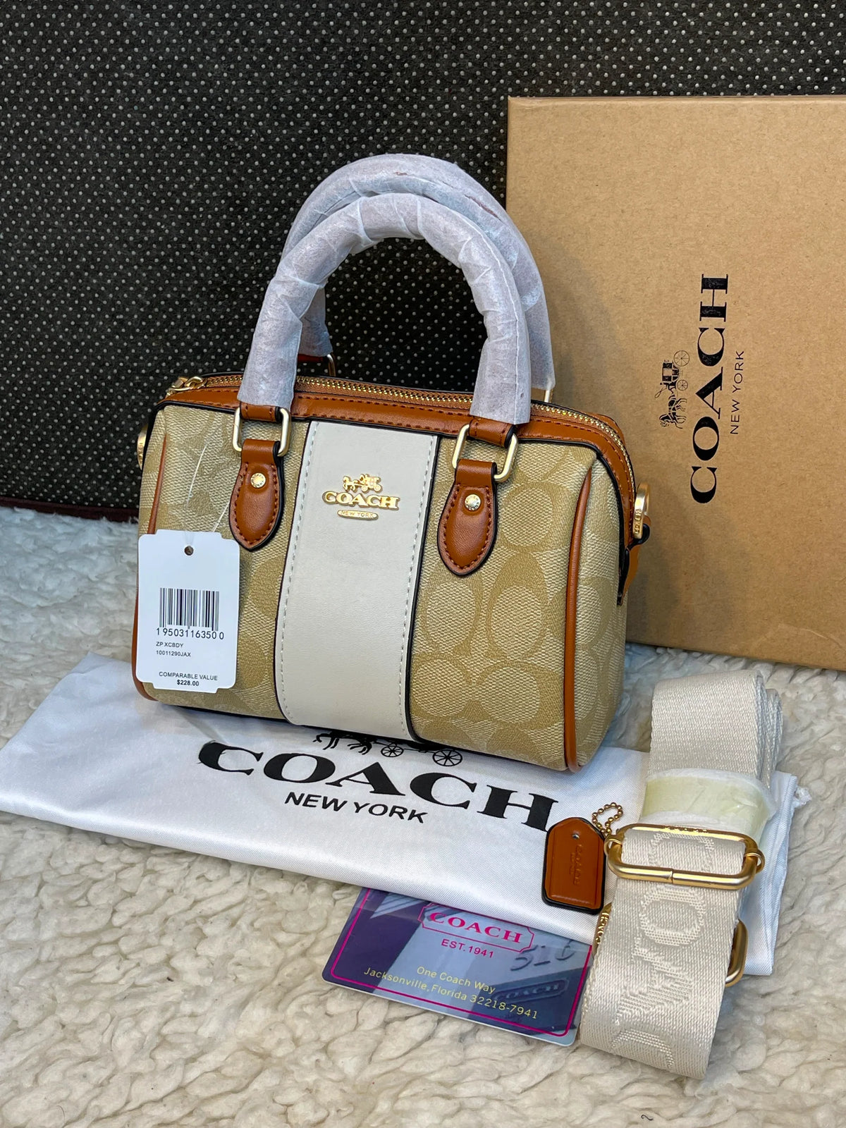 Original Outlet Coach Signature Rowan Satchel Bag
