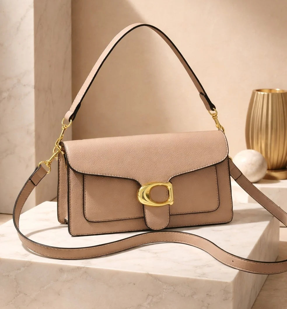 Original Outlet Coach shoulder bag – biscuit